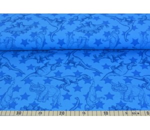 Jersey - Dinosaurier Dinos und Sterne blau